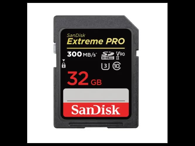 SanDisk Extreme Pro 32GB SDHC 300 MB/S UHS-II Memory Card