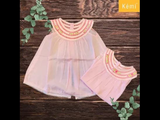 KEMI OLIVIA | NEWBORN DRESS | 100% COTTON | EXPORT QUALITY (3)