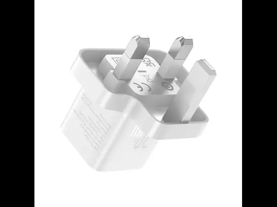 Baseus 20W GaN5 Mini Fast Charger Type-C UK Pin – Moon White (3)