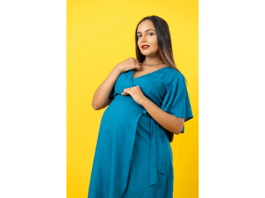 KEMI ALL THIS HAPPINESS - MATERNITY / NURSING WRAP DRESS (2)