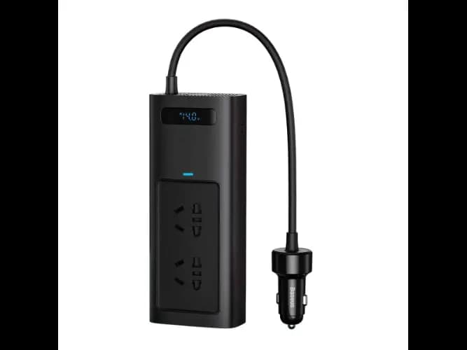 Baseus Power Inverter Pro 150W Car Current Converter – Black- 6 Months Warranty