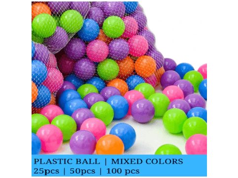 KEMI BABY BALL SET | KIDS BALL | BALLS TOYS FOR KIDS | MULTICOLORED PLASTIC BALLS | 50 BALLS IN 1 PACK | HIGH QUALITY