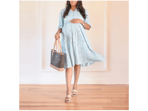 KEMI BLUSH MUMMY MATERNITY DRESS