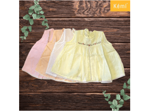 KEMI ALICE | NEWBORN DRESS | 100% COTTON | EXPORT QUALITY