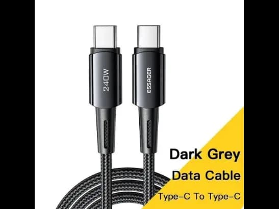 Essager 240W USB C Cable Type C Cable Fast Charging USB Type-C Wire 1M