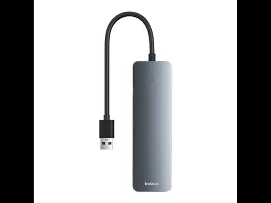 Baseus 4-Port HUB UltraJoy Series Lite- 15cm Space Grey USB-A to USB3.0 x 4 – 6 Months Warranty