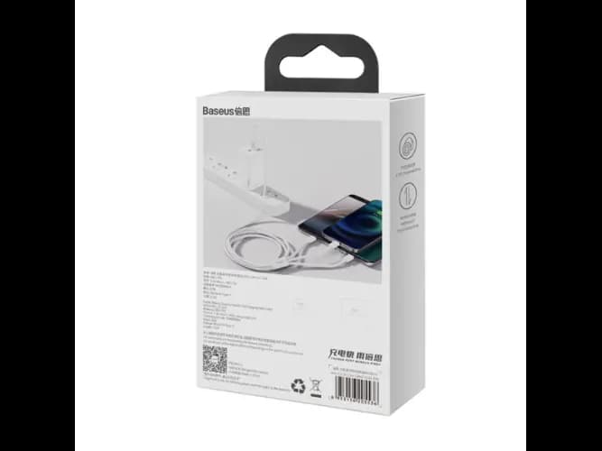 Baseus Superior Series 1m Fast Charging Data Cable USB to M L C 3.5A Stellar White – P10320105221-00 – 6 Months Warranty (2)