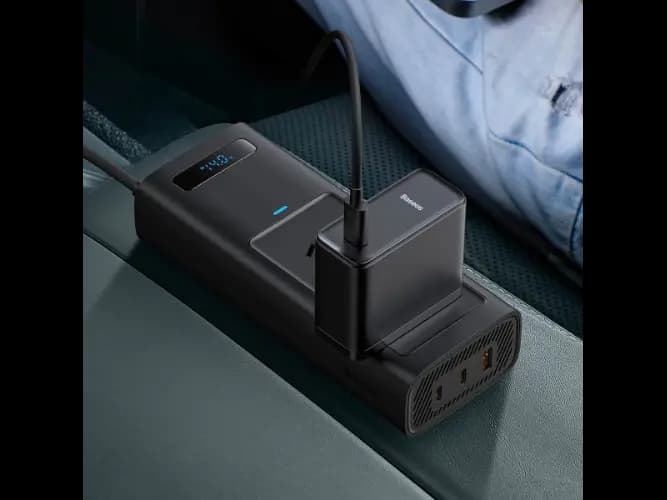 Baseus Power Inverter Pro 150W Car Current Converter – Black- 6 Months Warranty (6)