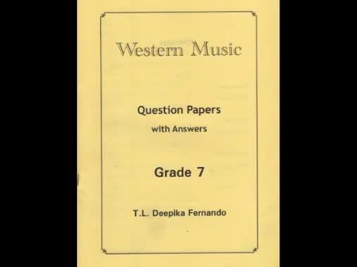 Western Music Question Papers With Answers Grade 07