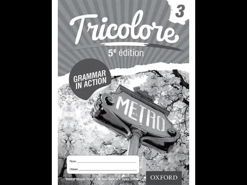 Tricolore 3 5th Edition Grammar In Action Workbook