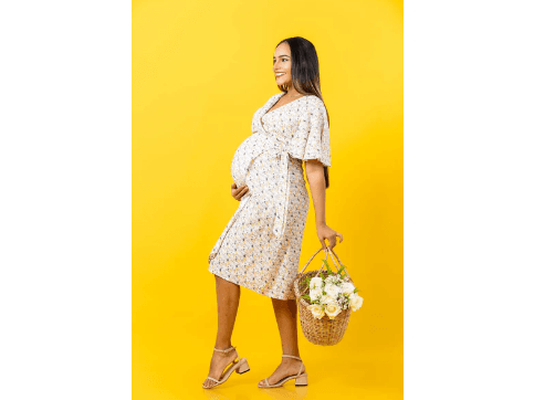 KEMI ALL THIS HAPPINESS - MATERNITY / NURSING WRAP DRESS (3)