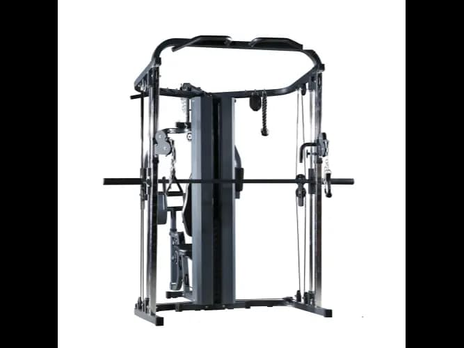 MULTI GYM TWO STATION - Stacks filled concrete vinyl plates , Dural Powder Coating Finish with Warranty 2 years