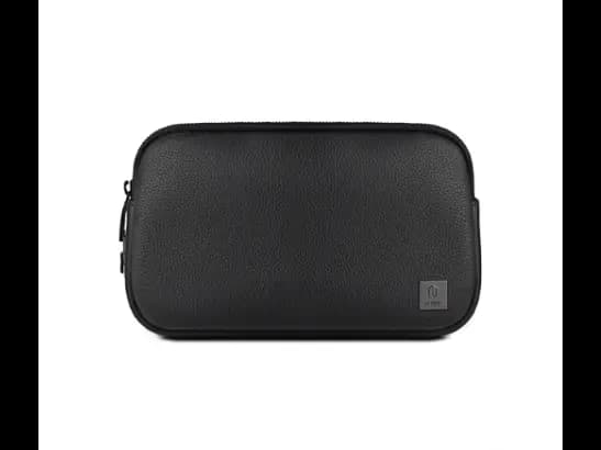 Wiwu Alpha Fingerprint Lock Clutch Bag black colour with PU Material