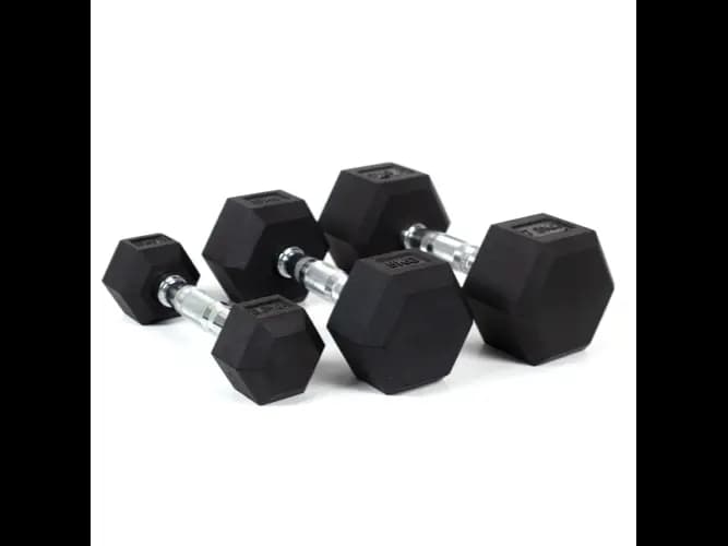 RUBBER HEX DUMBBELL