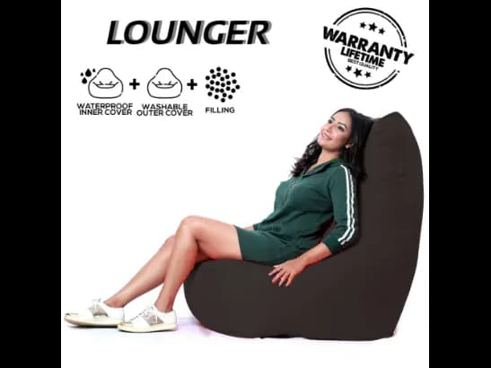 Lounger Leather Beanbags (2)