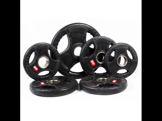 3 HOLES BLACK RUBBER COATED OLYMPIC PLATE