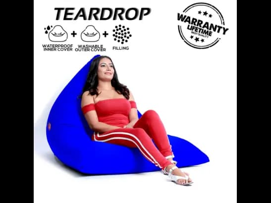 Teardrop Leather Beanbags (2)