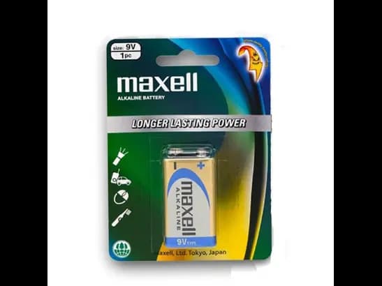 Battery Maxell 9v Alkaline