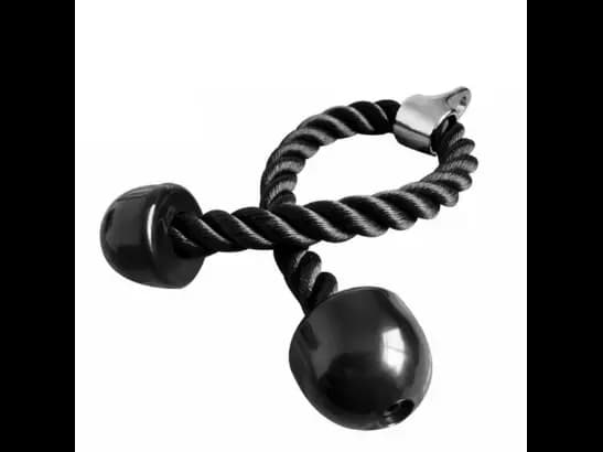TRICEPS DOUBLE ENDED DRAWSTRING 70CM (CA) with heavy-duty black nylon braided rope with Stainless Steel Carabiner