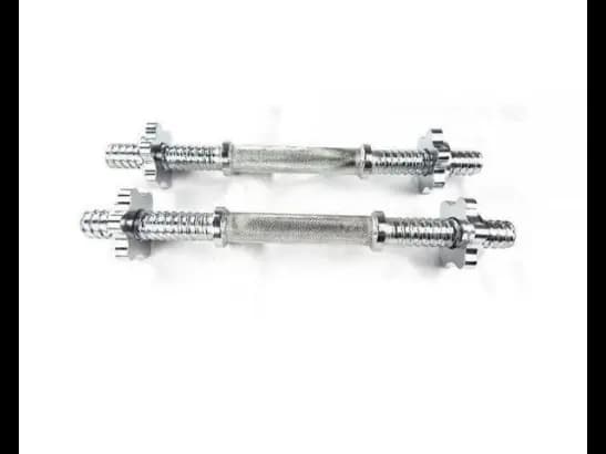 IRON DUMBBELL BAR-14″ WITH STAR COLLARS
