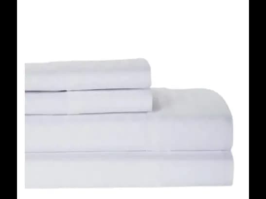 Egyptian Strips King Size White Colour Bedsheet With 2 Pillow Covers (90"x100")