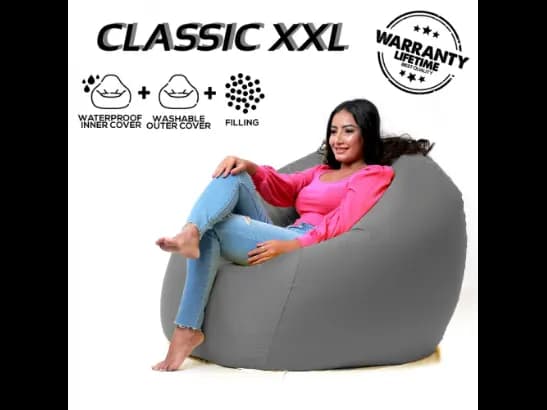 Classic XXL Leather Beanbags (2)