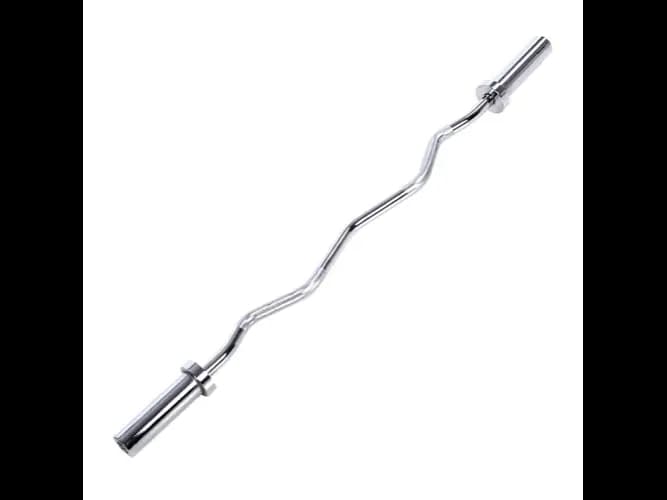 EZ CURL BAR 50MM OLYMPIC CHROME EZ BAR1200MM LONG 320KG
