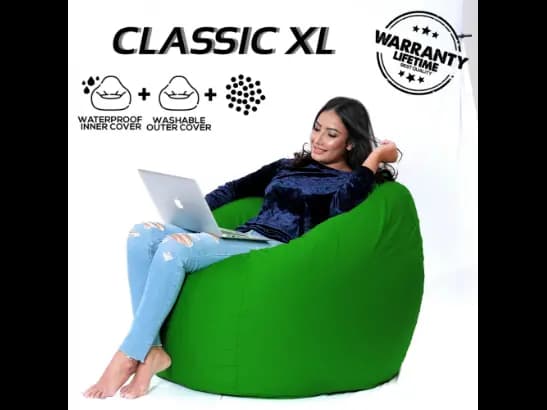 Classic XL Leather Beanbags (4)