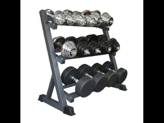 Three Layers Dumbbell rack ( 3pairs Each/ 480kg) - Made with Cast Iron , Heavy-Duty, Durable Steel for Long-Lasting Performance