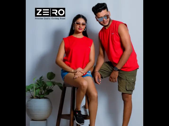 Couple Regular Fit Arm Cut - Red (2)