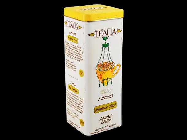 Tealia - Loose Green Tea in Tin 100g - LIMONE 100g x 12