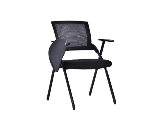 LECTURE ROOM CHAIR WITH WRITING PAD - Black