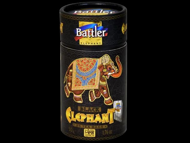 Battler - 25 Tea bags canisters - Black Elephant