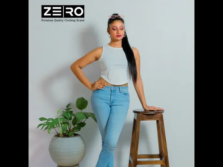 RIB Comfort U Cut Ladies Crop Top - White