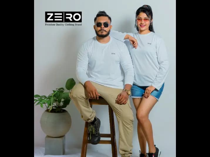 Couple Regular Fit Long Sleeve T-Shirt - White