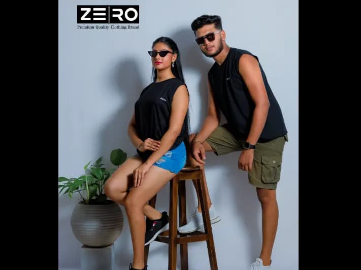 Couple Regular Fit Arm Cut - Black (2)