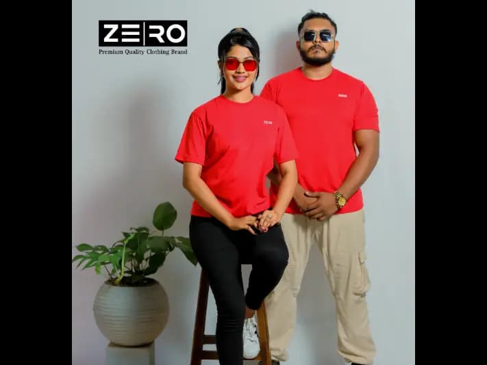 Comfort Fit Crew Neck Short Sleeve T-Shirts - Red (2)