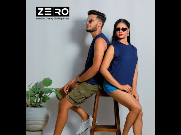 Couple Regular Fit Arm Cut - Navy Blue (3)