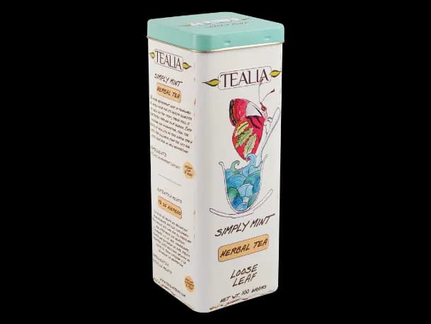 Tealia - Loose Tea in Tin SIMPLY MINT - (Loose Leaf) 100g