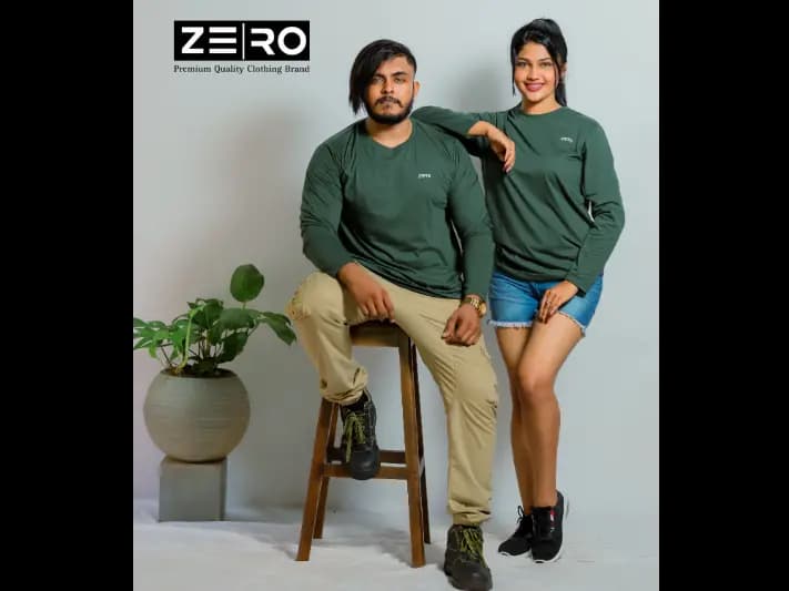 Couple Regular Fit Long Sleeve T-Shirt - Army Green