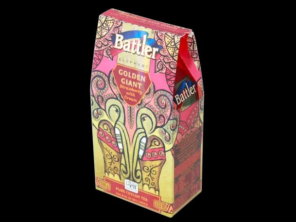 Battler - GOLDEN GIANT CARTON - Ceylon Black tea WITH  STARWBERRY WITH CREAM