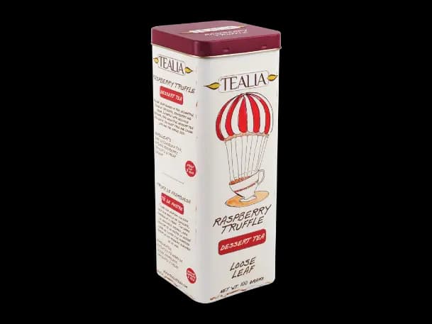 Tealia-Loose Tea in Tin RASPBERRY TRUFFLES - 100g