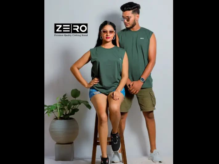 Couple Regular Fit Arm Cut - Army Green