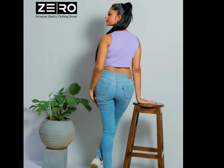 RIB Comfort U Cut Ladies Crop Top - Purple (3)
