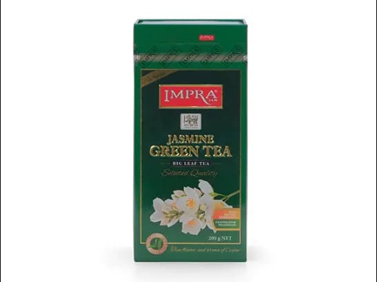Impra Natural Jasmine with Green Tea OP (Big Leaf) 200 g Caddy with the aroma and flavor of green teas.