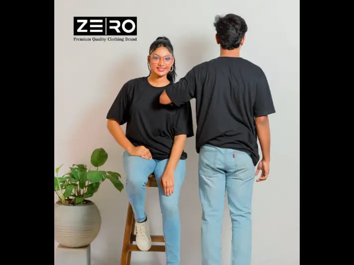 Couple Oversized Baggy T-Shirts - Black (2)
