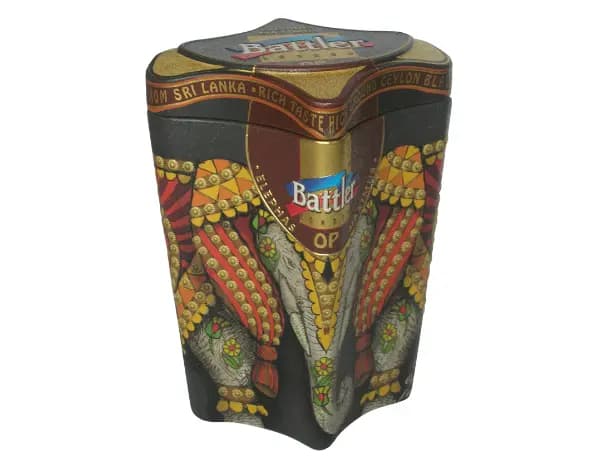Battler - Tin Caddy - Ceylon Black tea ELEPHAS MAXIMUS - OP