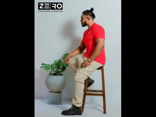 Comfort Fit Crew Neck Short Sleeve T-shirt - Red (2)