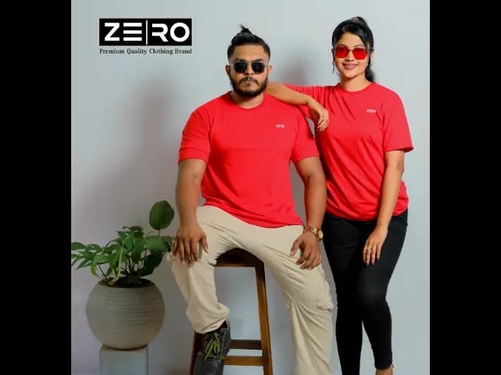 Comfort Fit Crew Neck Short Sleeve T-Shirts - Red