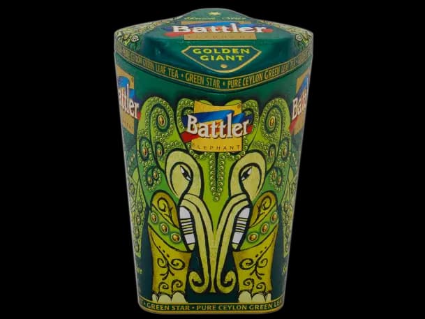 Battler -Tin Caddy-Ceylon Green Tea-Green Star